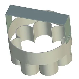 Кондитерская форма Семицветик с ручкой